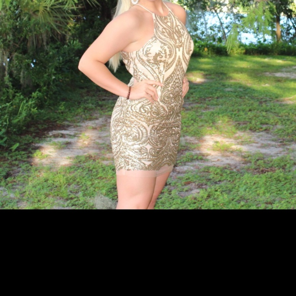 GOLD Sequin Detailed Homecoming or Formal dress!